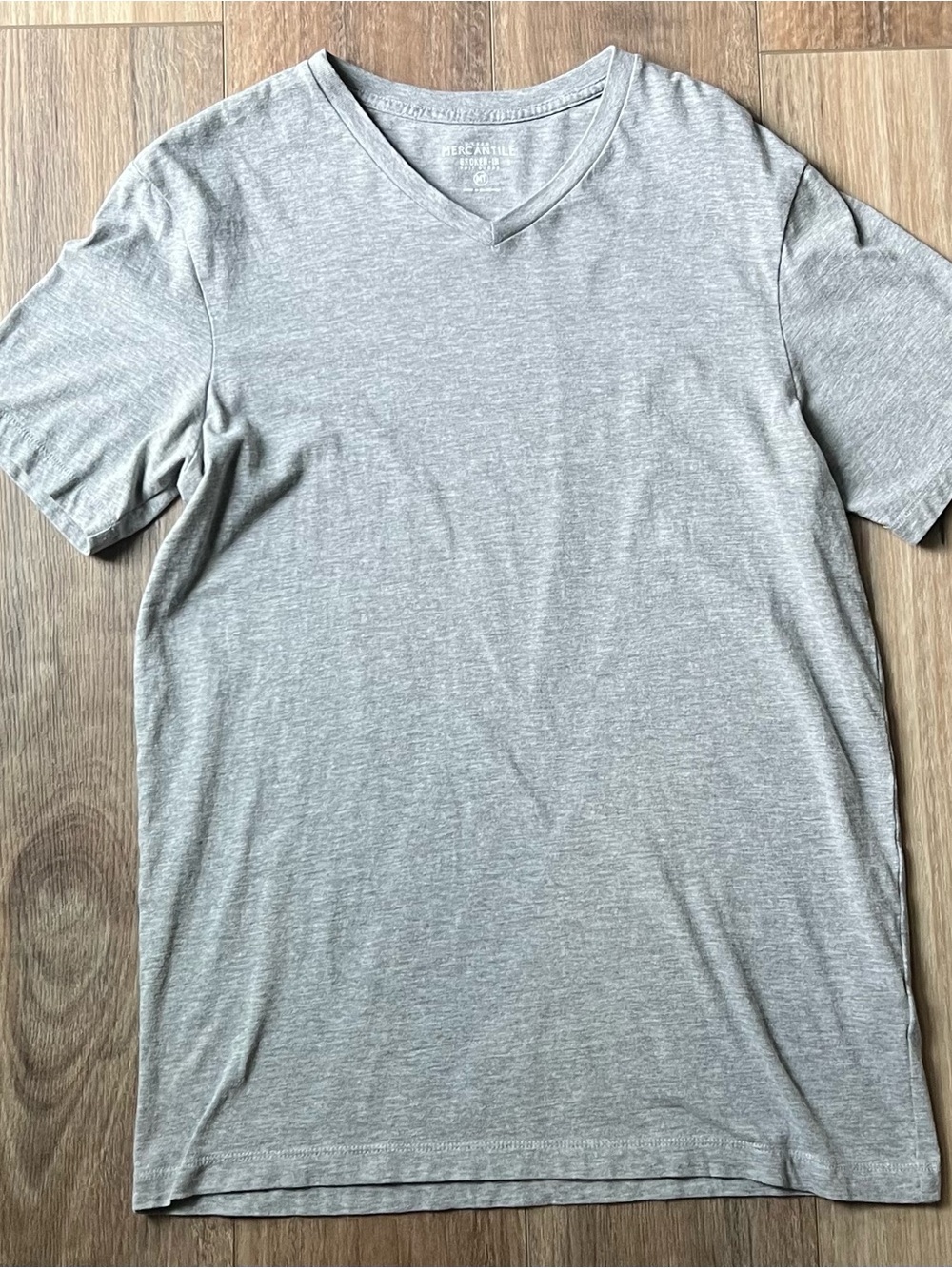 J. Crew Heather Gray V-Neck Short Sleeve Tee medium tall